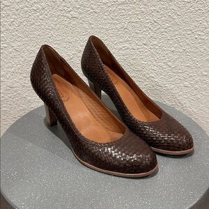 Corso Como - Brown Woven Leather Heels